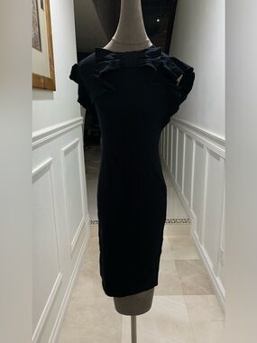 red valentino black dress with bow RED Valentino Black Bow Detail Sleeveless Dress M RED Valentino